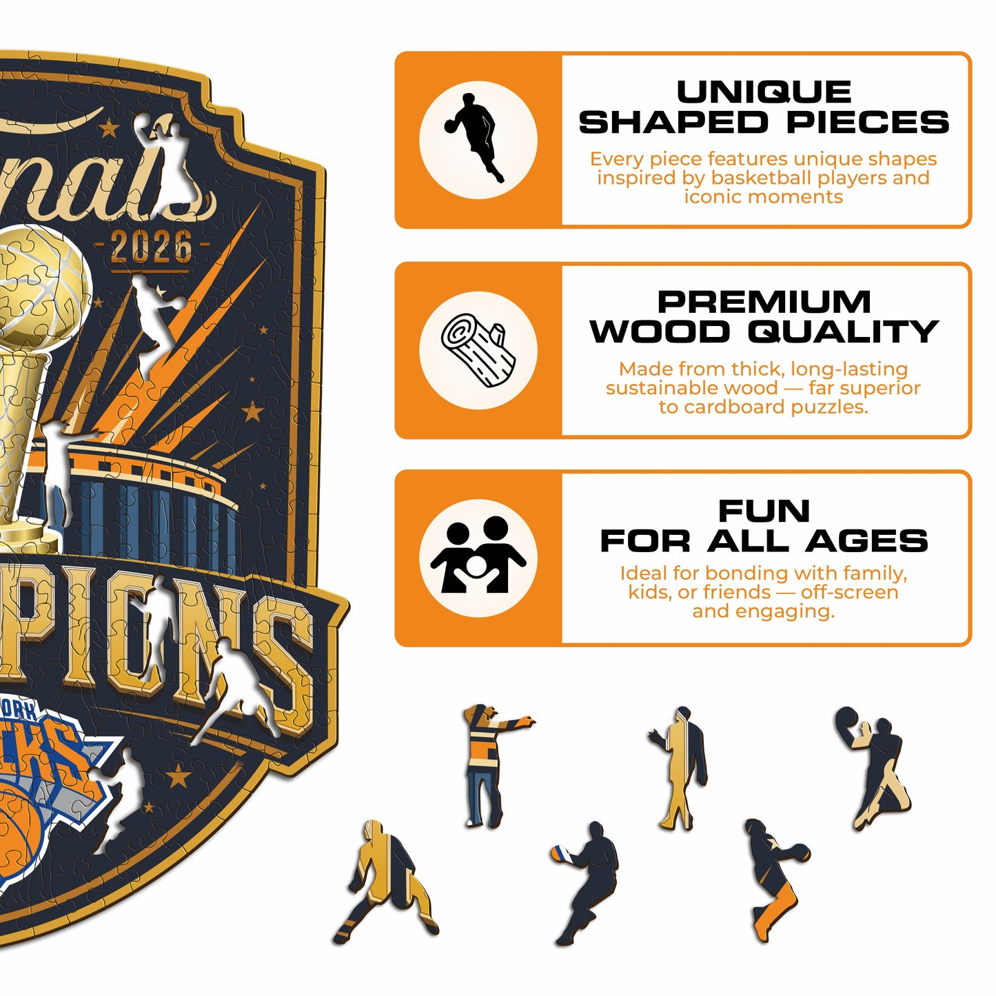 New York Knicks™ 2026 NBA Champions Wooden Puzzle