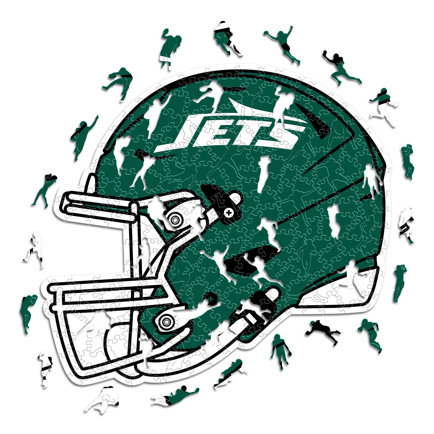 New York Jets™ Helmet - Wooden Puzzle