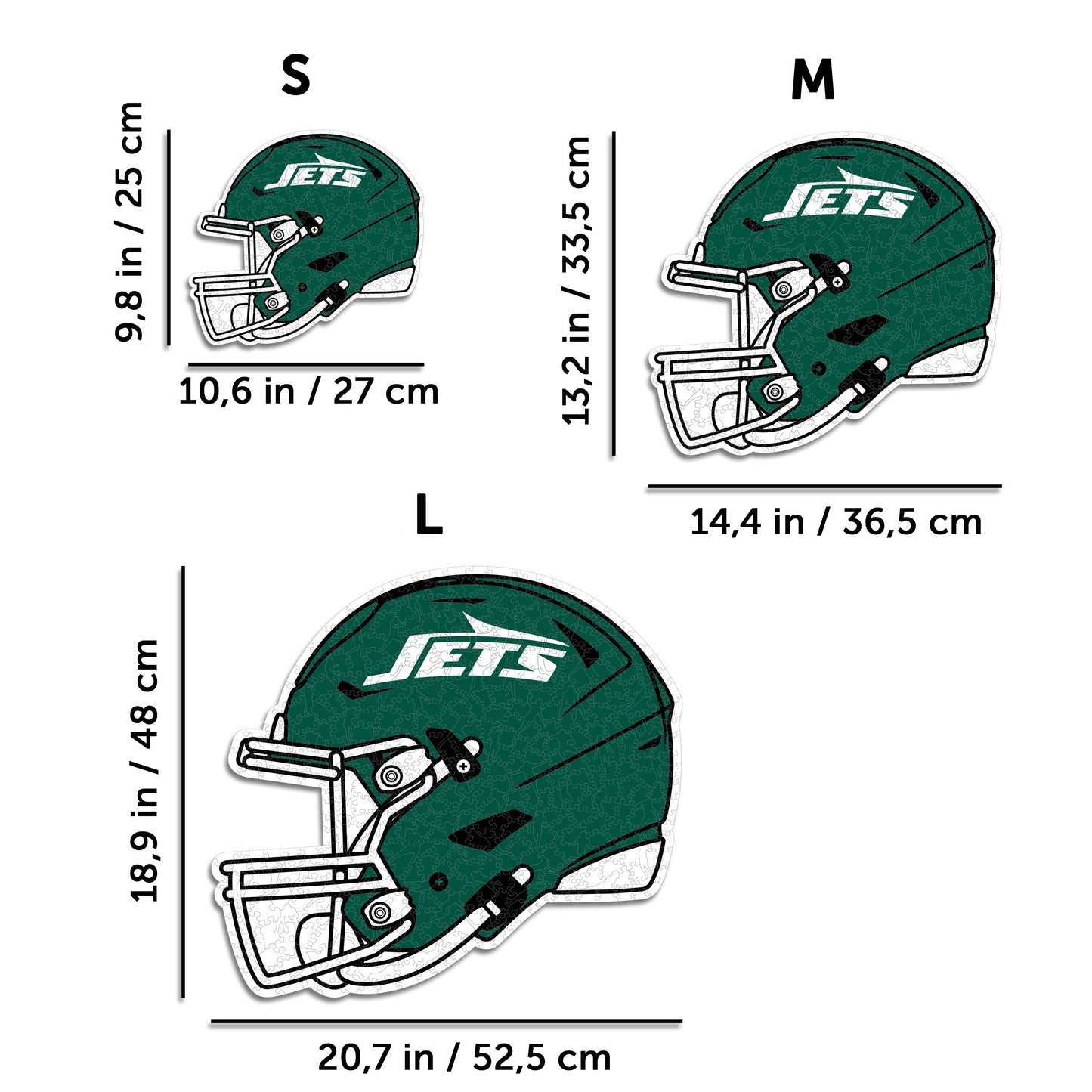 New York Jets™ Helmet - Wooden Puzzle