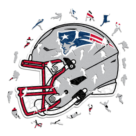 New England Patriots™ Helmet - Wooden Puzzle