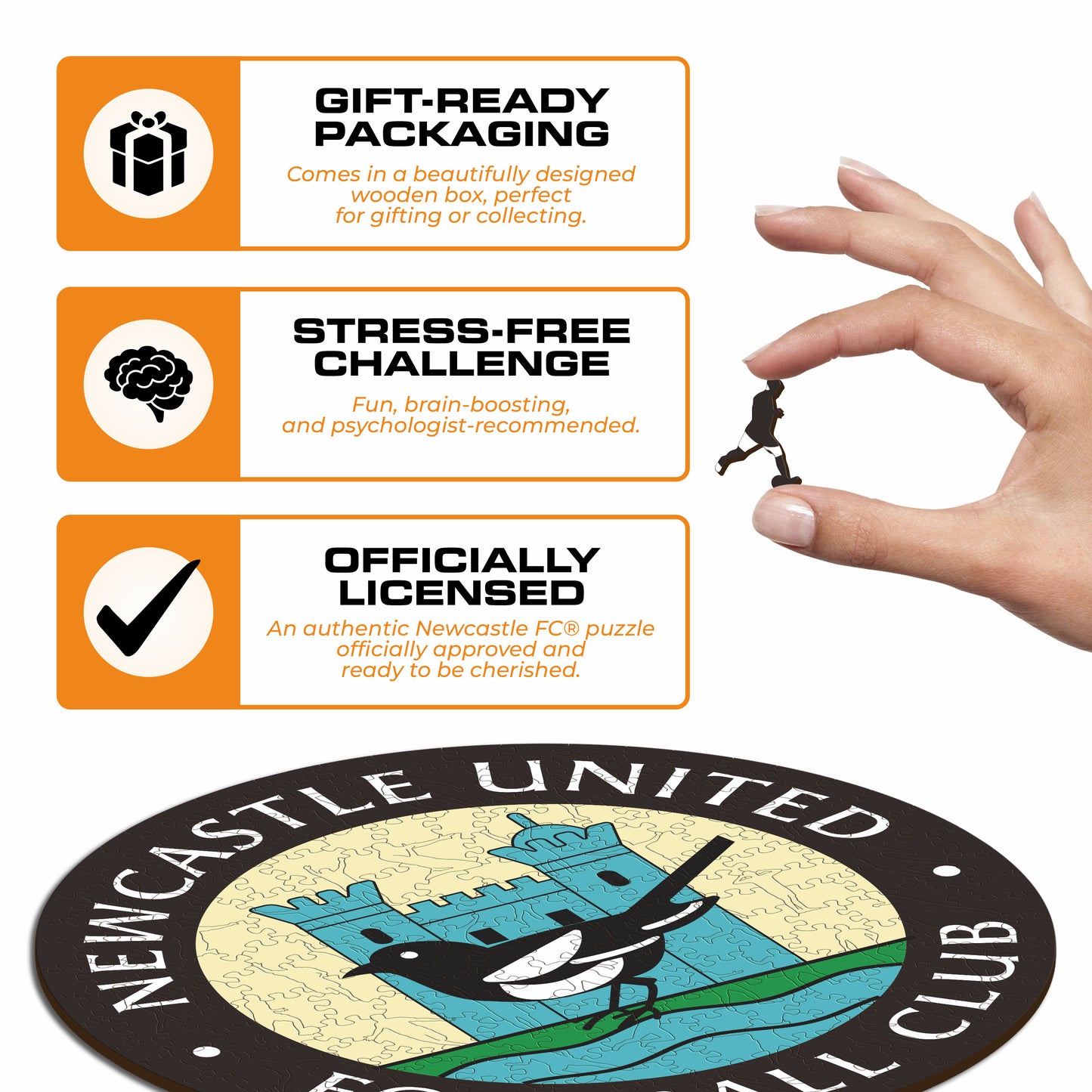 Newcastle United FC® Retro Crest - Wooden Puzzle