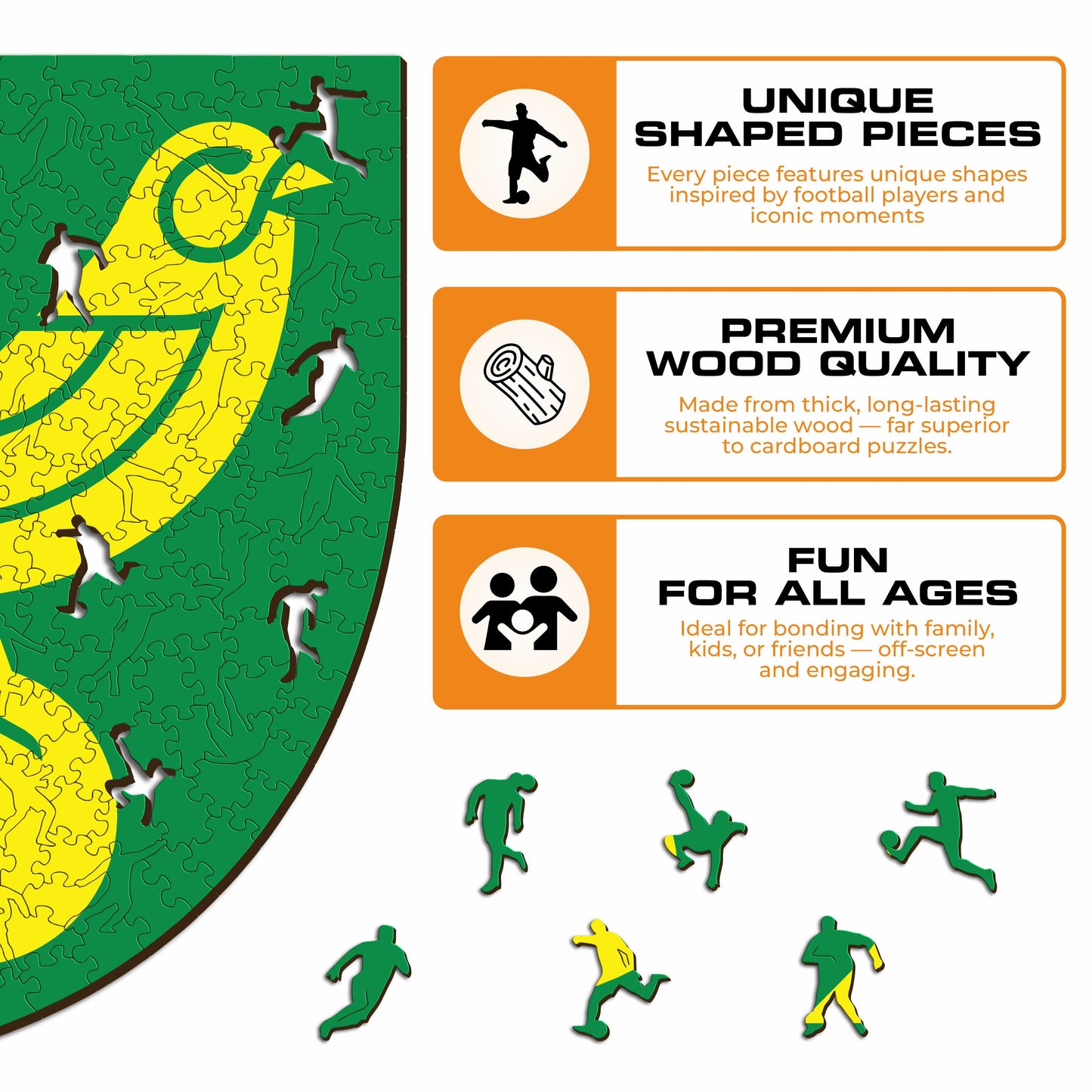 Norwich City FC® Logo - Wooden Puzzle