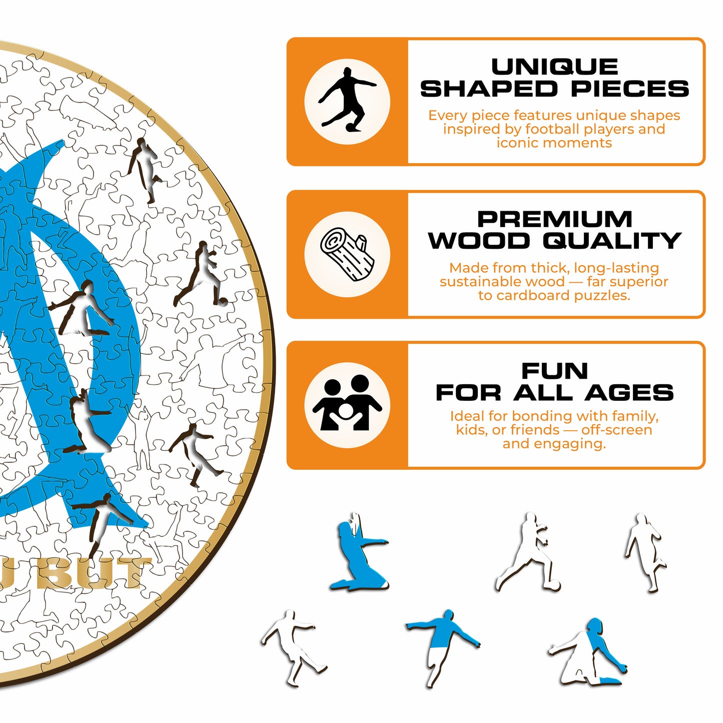 Olympique de Marseille® Crest - Wooden Puzzle