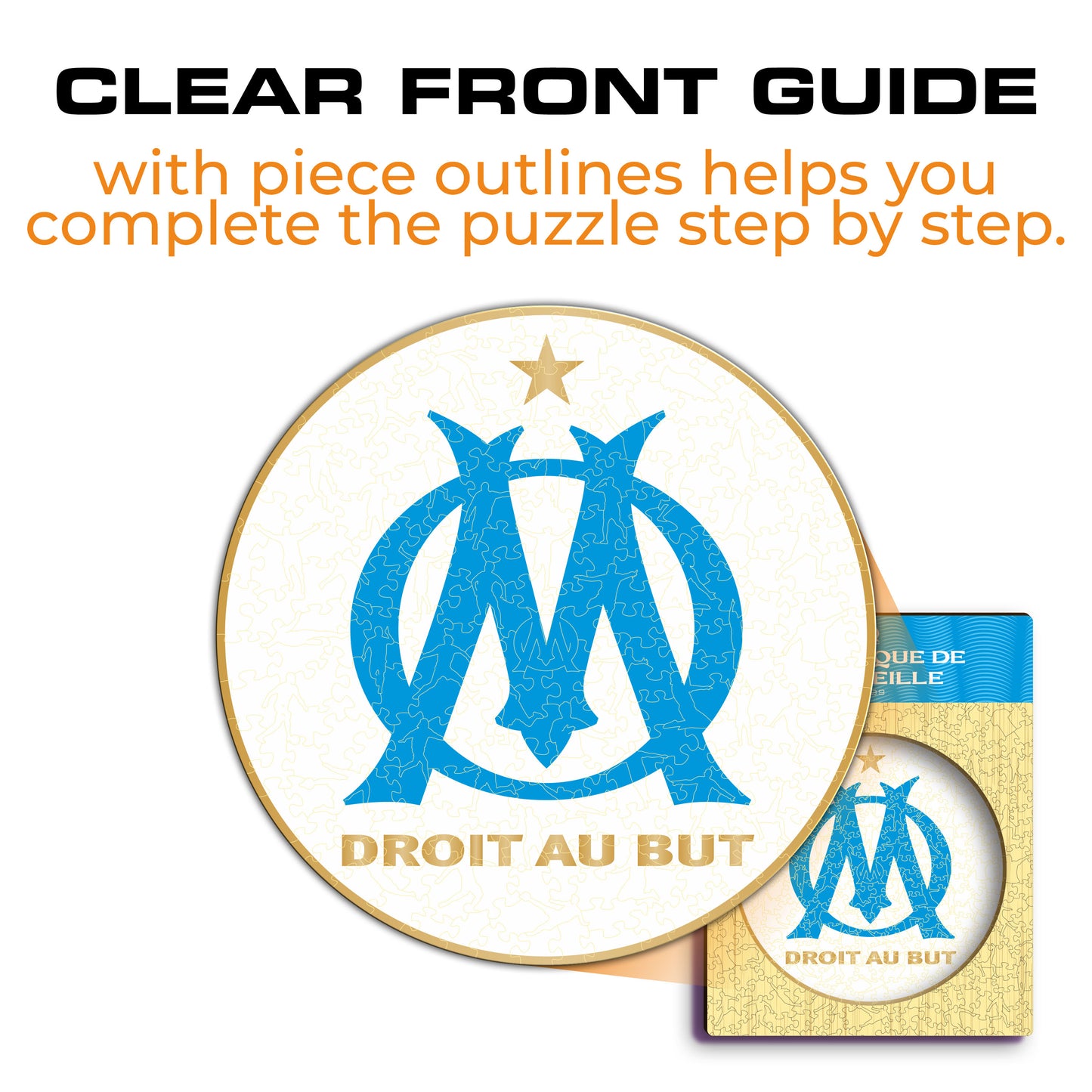 Olympique de Marseille® Crest - Wooden Puzzle