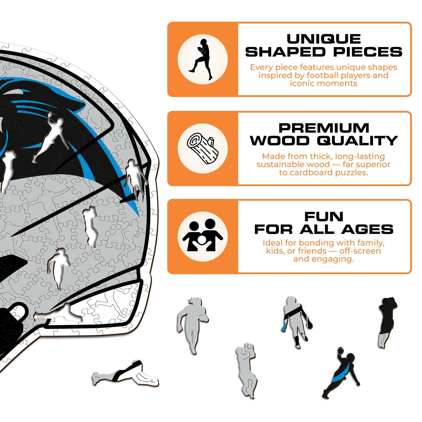 Carolina Panthers™ Helmet - Wooden Puzzle