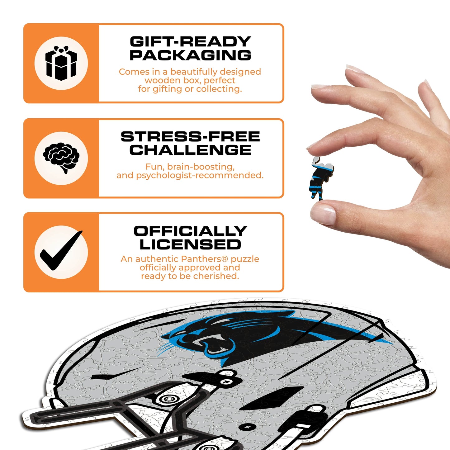 Carolina Panthers™ Helmet - Wooden Puzzle