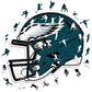 Philadelphia Eagles™ Helmet - Wooden Puzzle