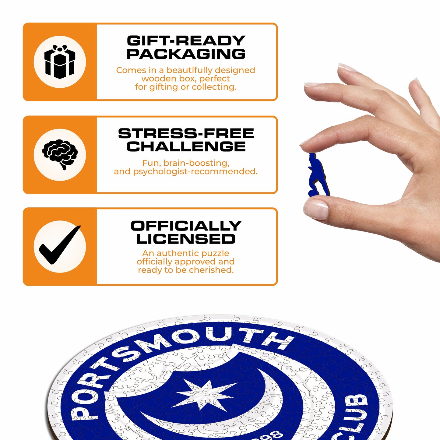 Portsmouth FC® Logo - Wooden Puzzle