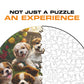 Puppies in the Garden - Wooden Puzzle