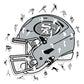 San Francisco 49ers™ Helmet - Wooden Puzzle