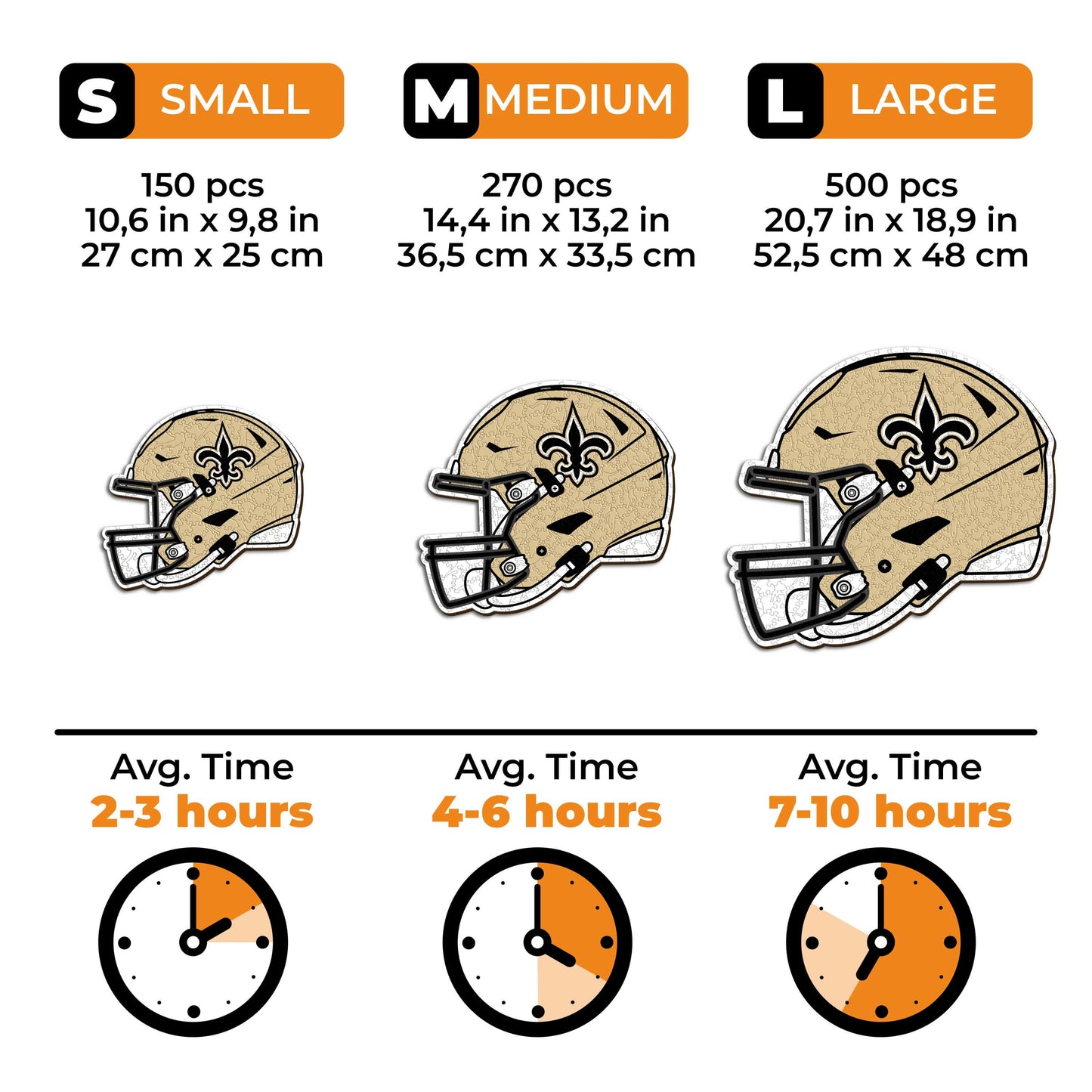 New Orleans Saints™ Helmet - Wooden Puzzle