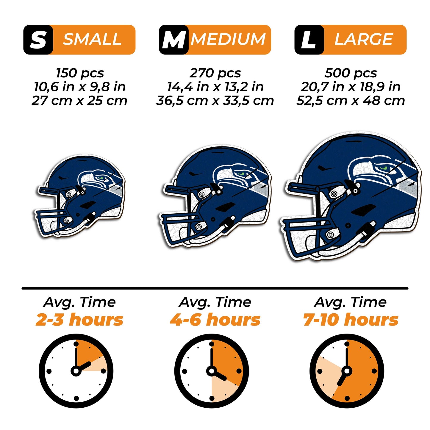 Seattle Seahawks™ Helmet - Wooden Puzzle