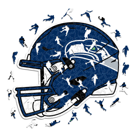Seattle Seahawks™ Helmet - Wooden Puzzle