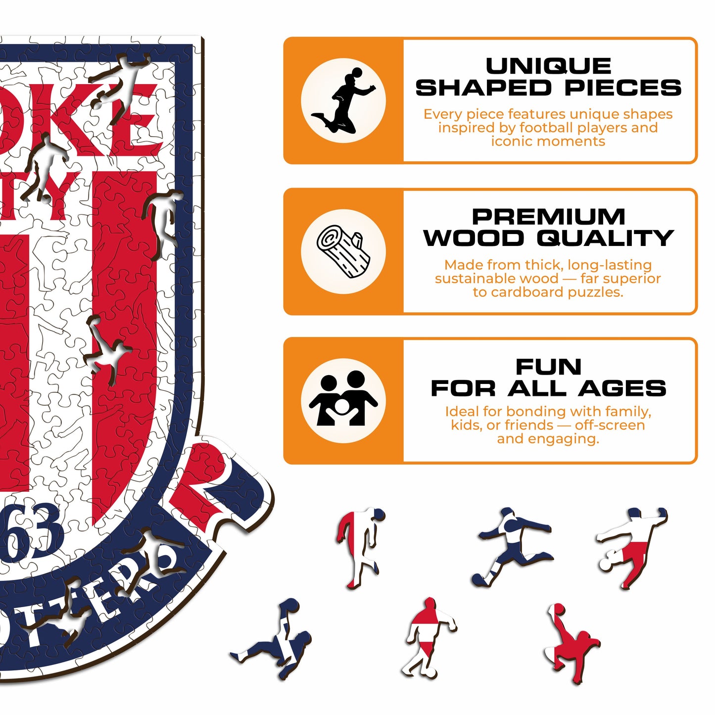 Stoke City FC® Logo - Wooden Puzzle