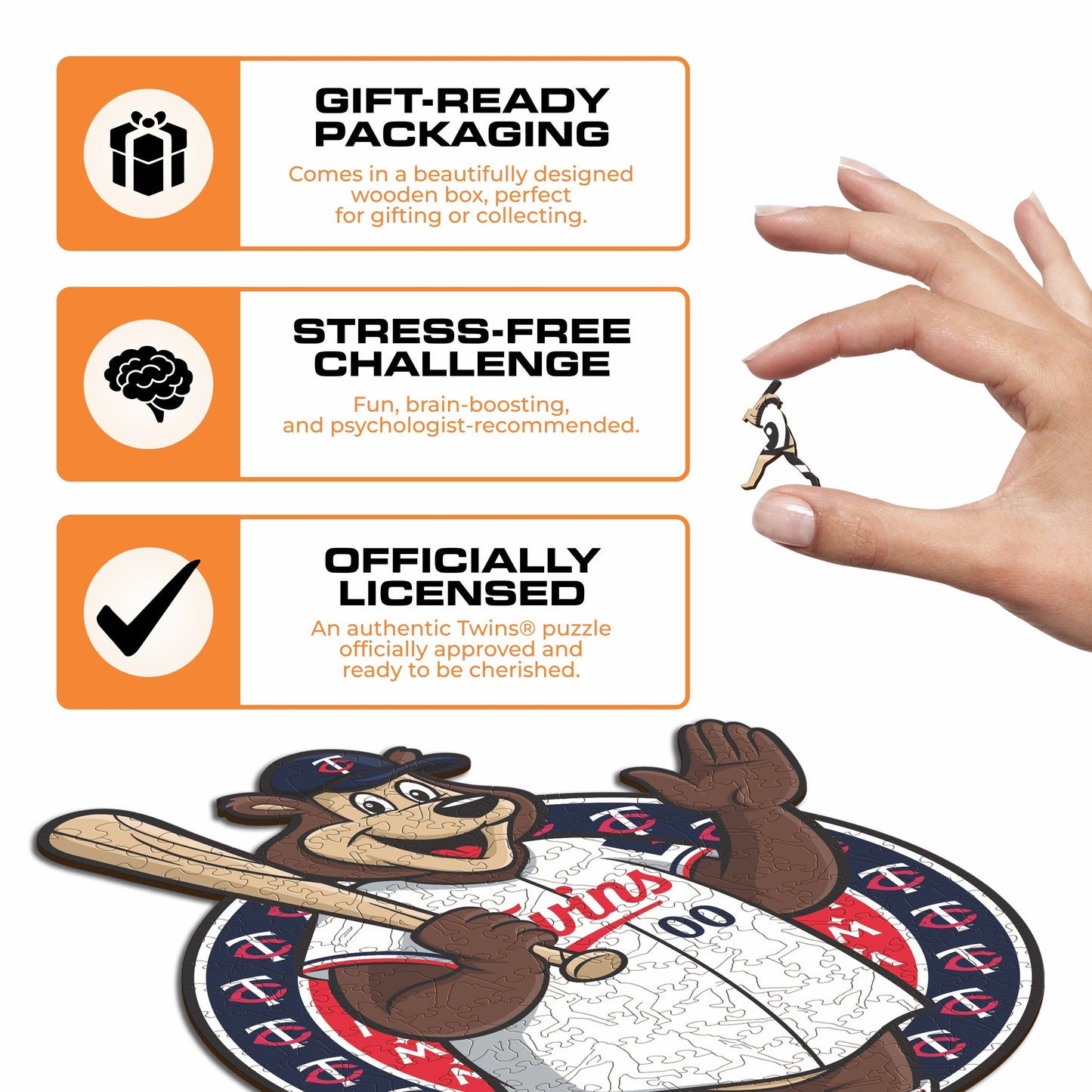 Minnesota Twins™ Mascot - Wooden Puzzle