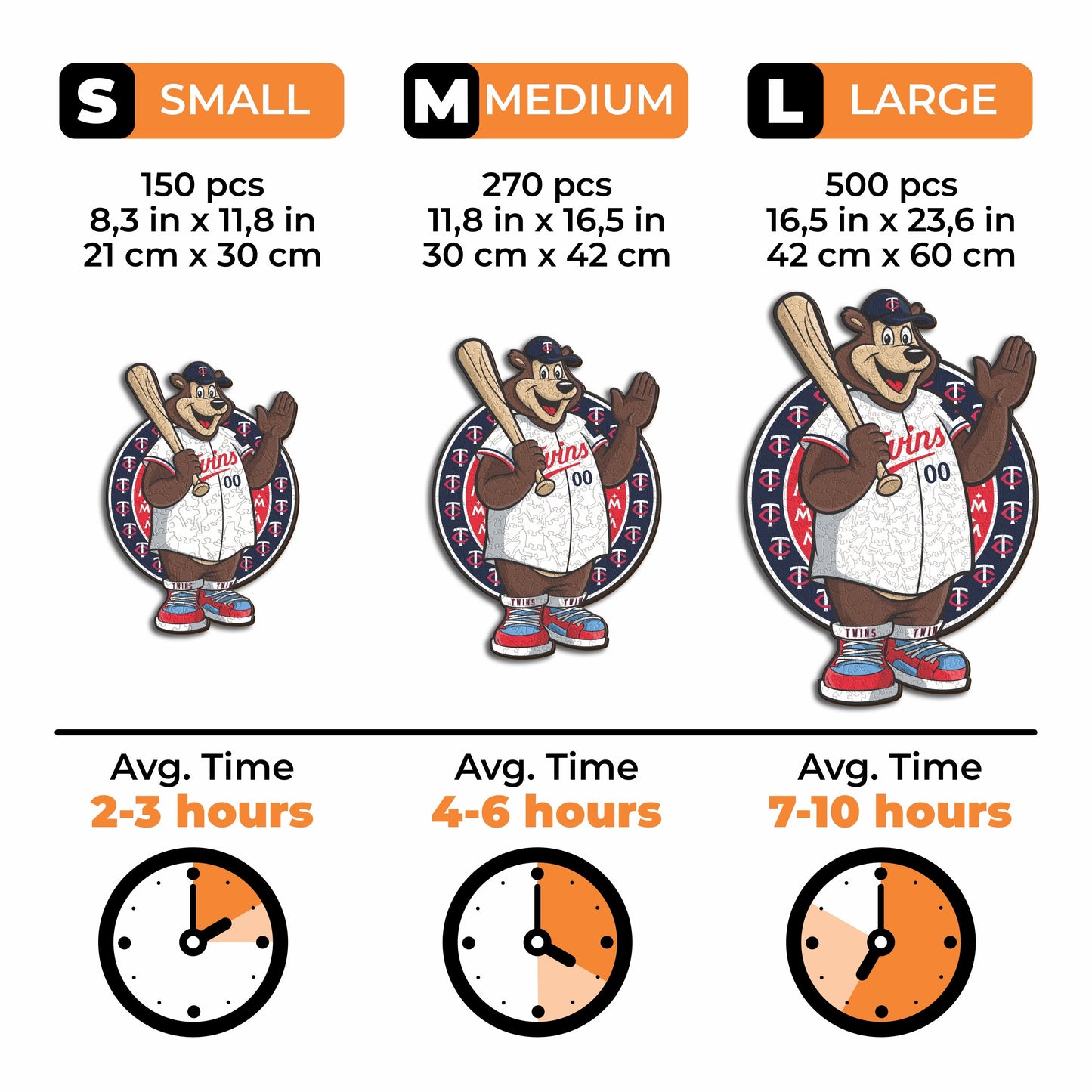 Minnesota Twins™ Mascot - Wooden Puzzle