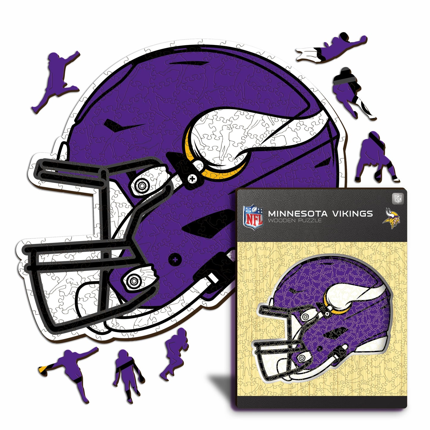 Minnesota Vikings™ Helmet - Wooden Puzzle