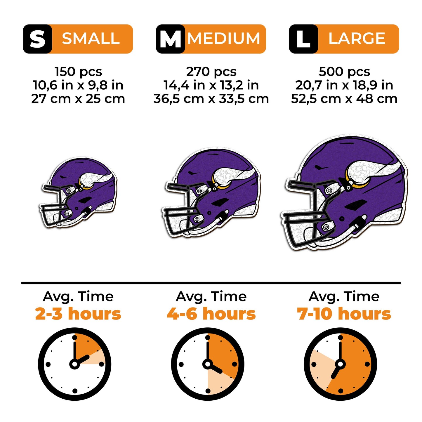 Minnesota Vikings™ Helmet - Wooden Puzzle