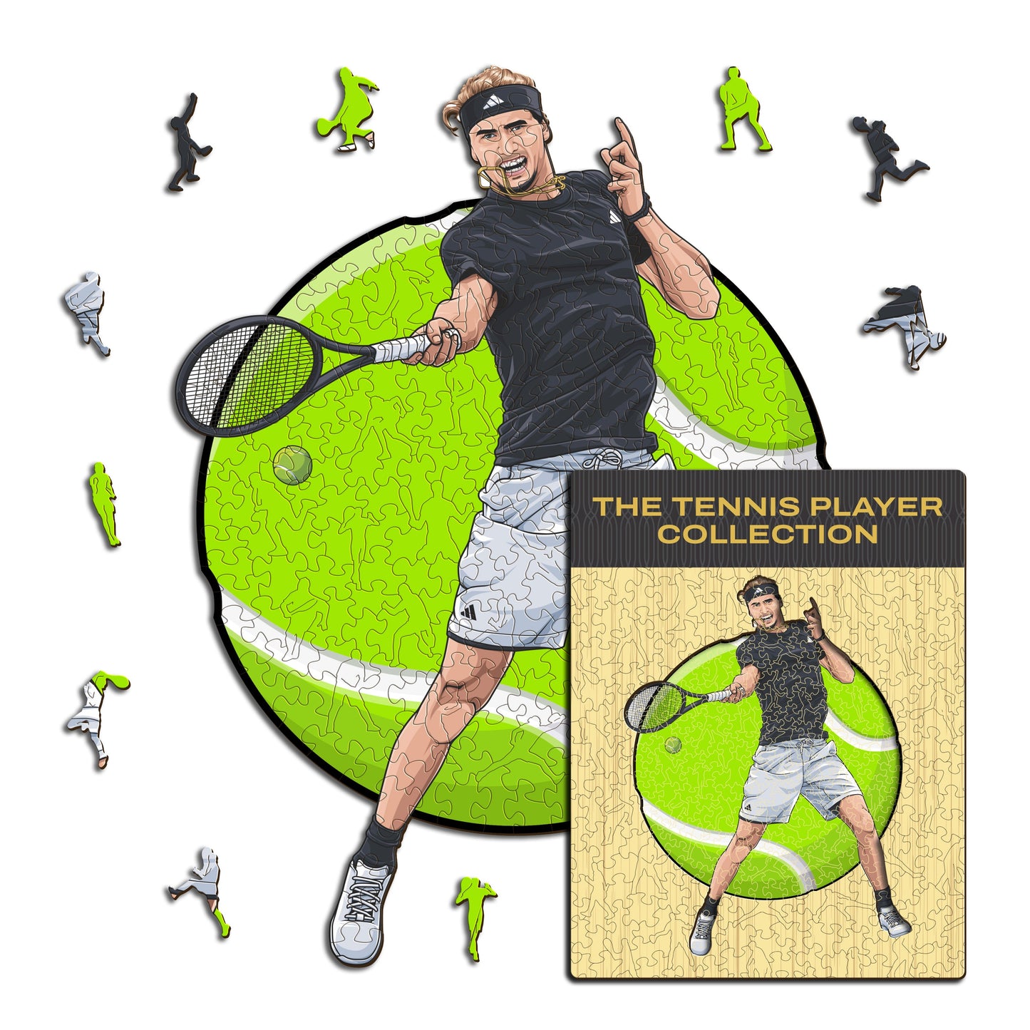 Alexander Zverev - Wooden Puzzle