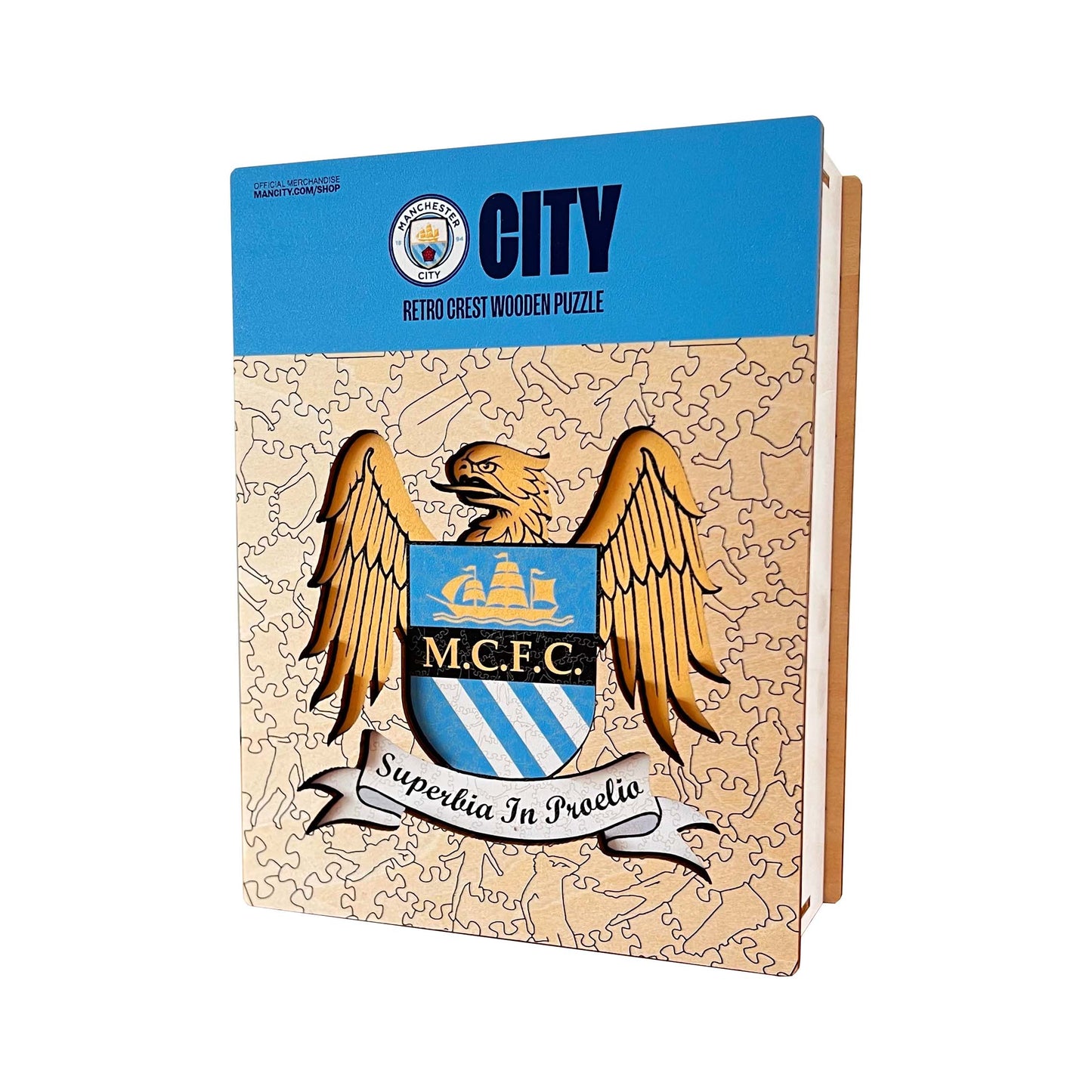 3 PACK Manchester City FC® Crest + Retro Crest + Etihad Stadium