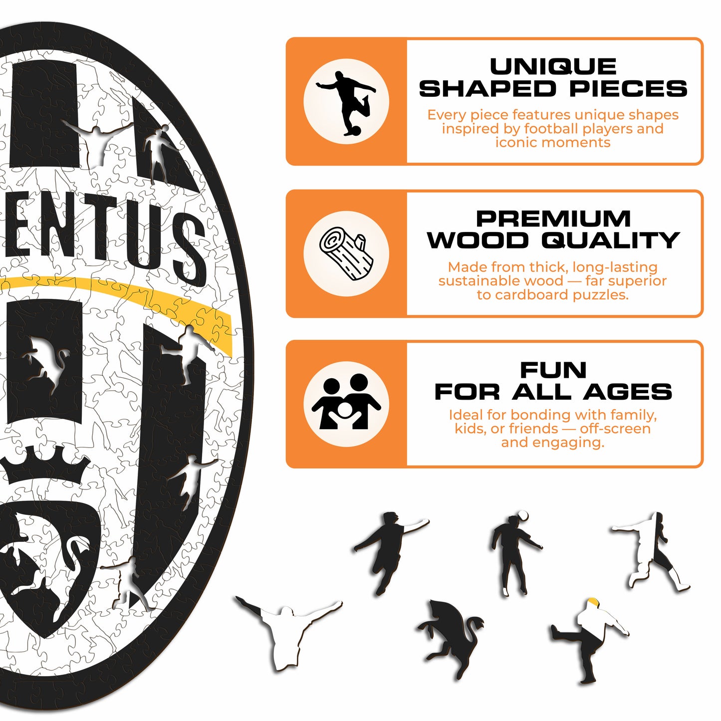 Juventus FC® Retro Crest - Wooden Puzzle