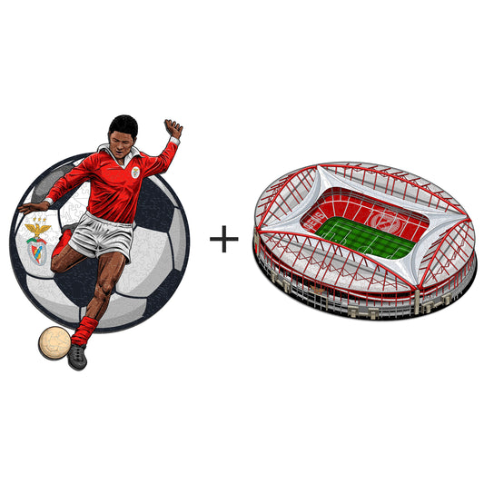 2 PACK SL Benfica® Eusebio + Stadium