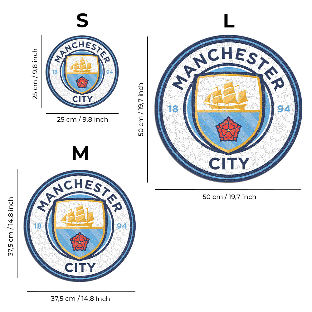 3 PACK Manchester City FC® Crest + Haaland + Etihad Stadium