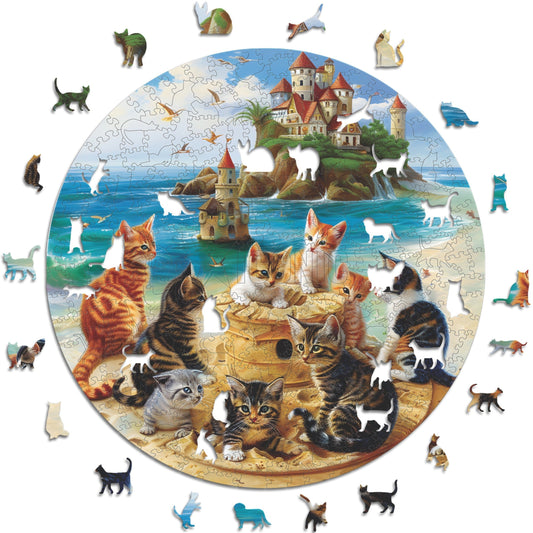 Kittens at the seaside - Wooden Puzzle