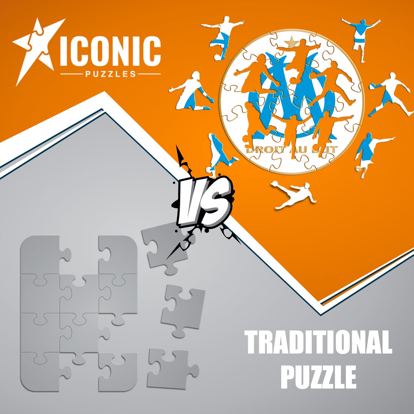 Olympique de Marseille® Crest - Wooden Puzzle