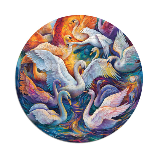 Majestic Swans - Wooden Puzzle