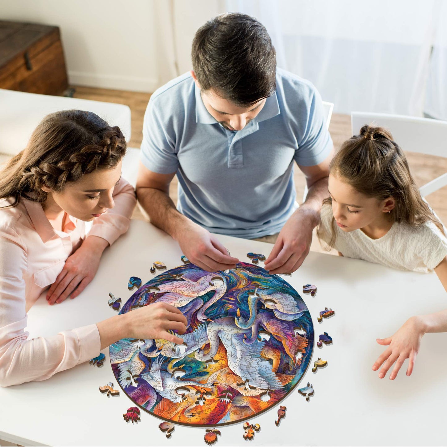 Majestic Swans - Wooden Puzzle