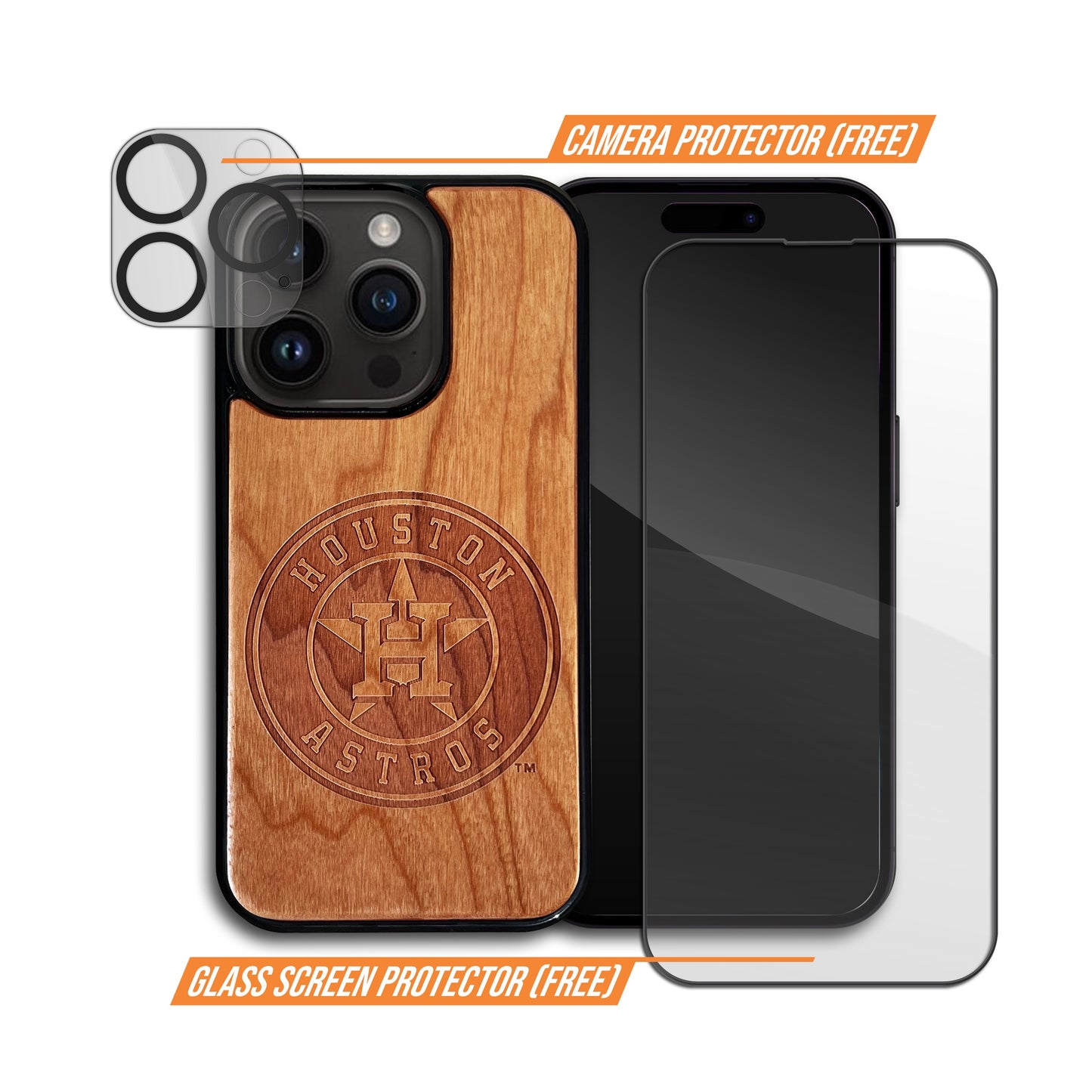 Houston Astros® Crest - Wooden Phone Case