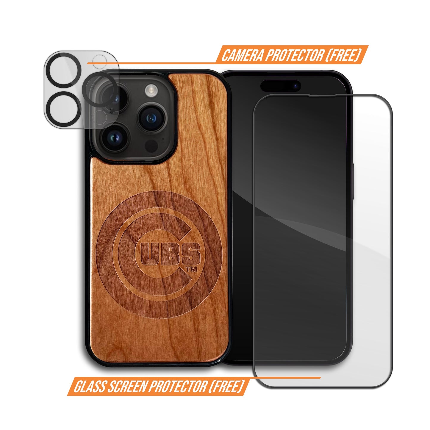 Chicago Cubs® Crest - Wooden Phone Case