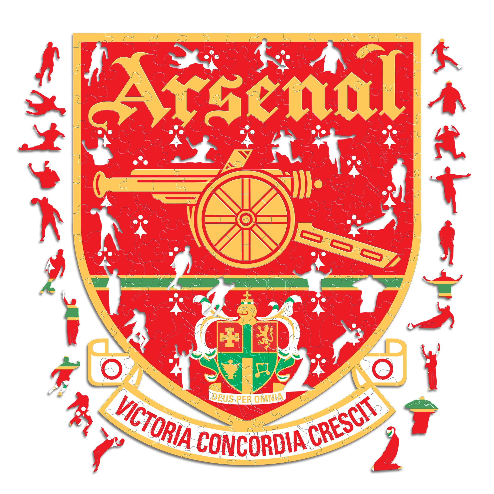 Arsenal FC® Retro Crest Wooden Puzzle Iconic Puzzles UK