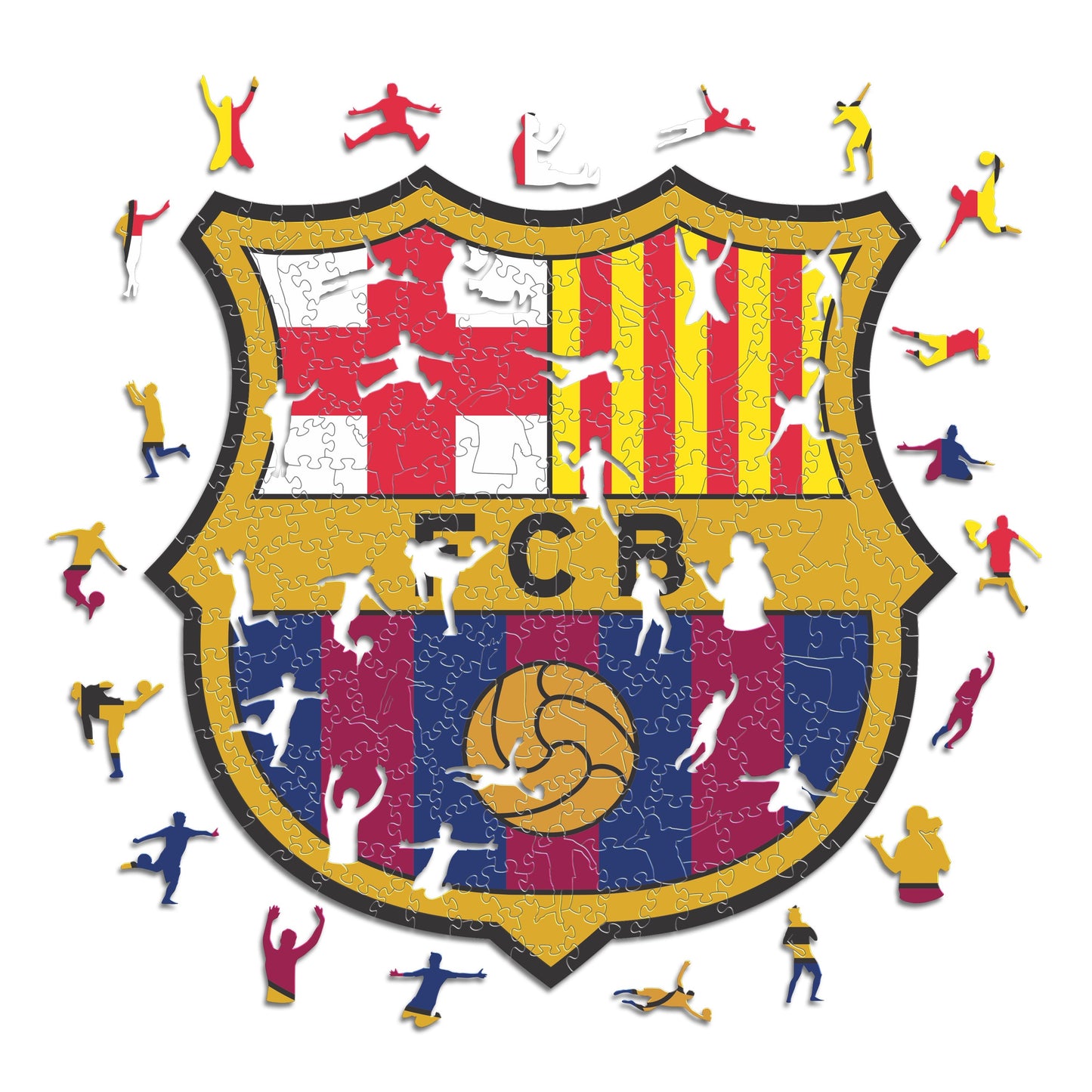 4 PACK FC Barcelona® Crest + Lewandowski + Pedri + Gavi