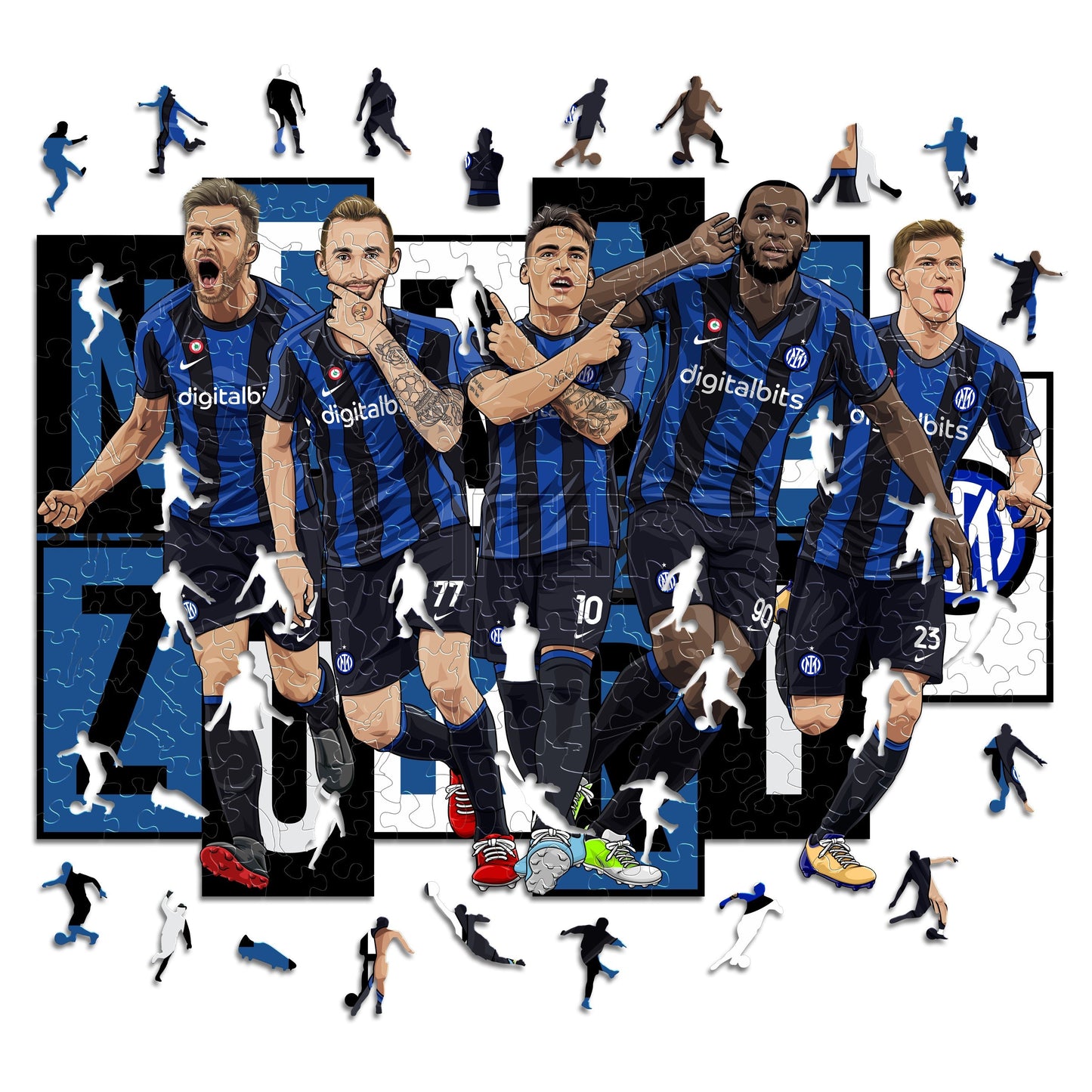 FC Inter® 5 Players - Wooden Puzzle (LIMITED EDITION)