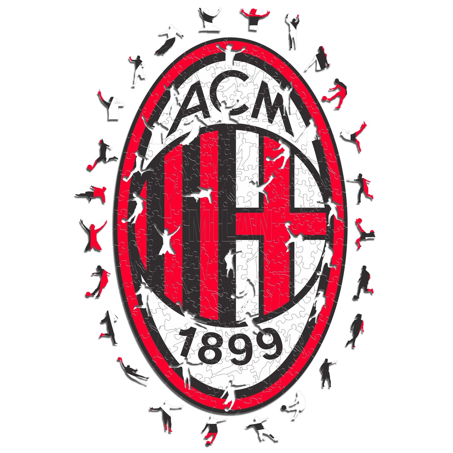 3 PACK AC Milan® Crest + Jersey + 5 Players