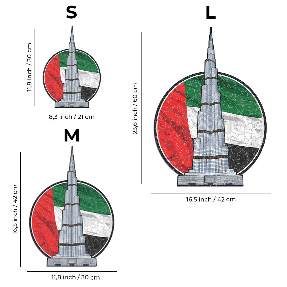 Burj Khalifa - Wooden Puzzle