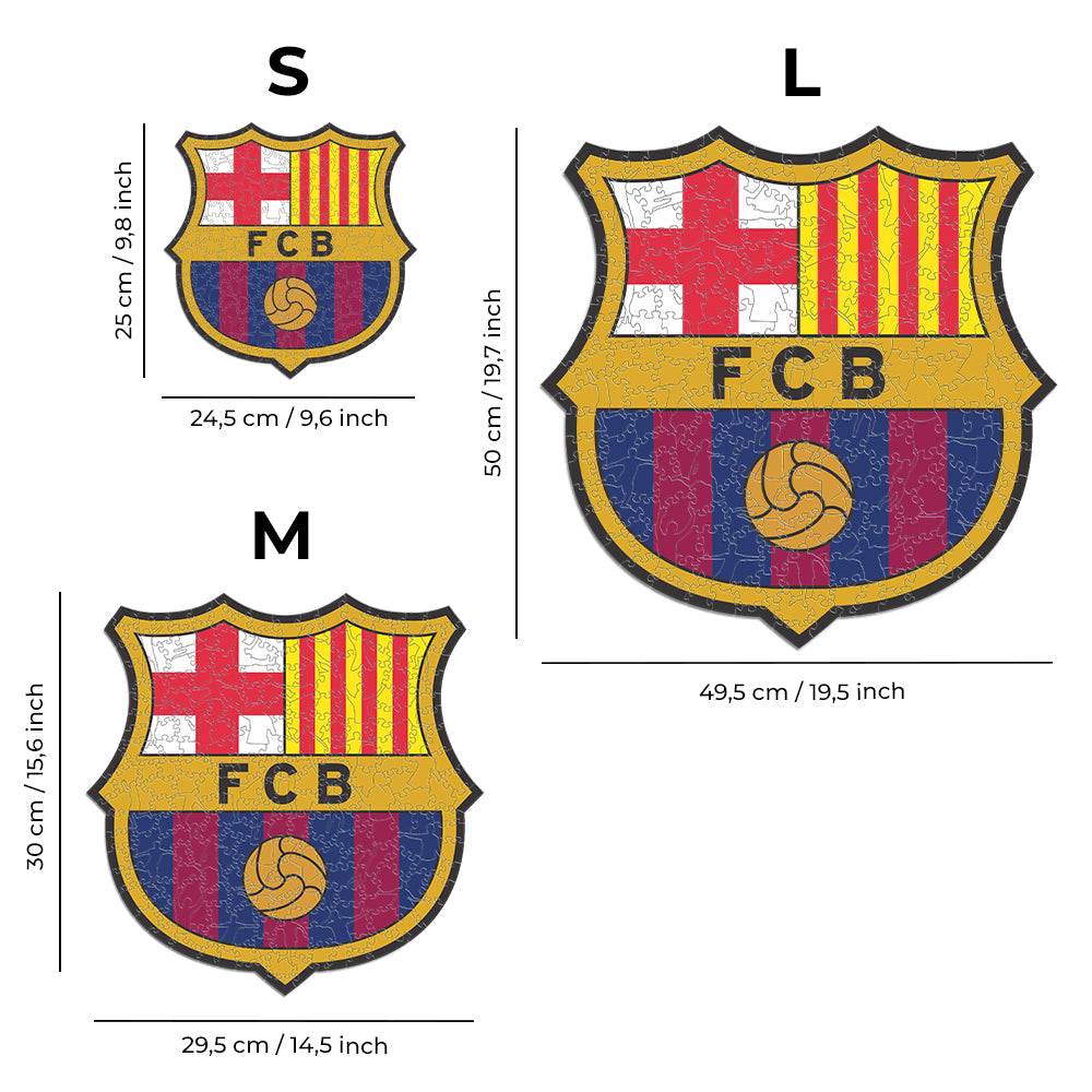 FC Barcelona® Crest Wooden Puzzle Iconic Puzzles UK FC Barcelona® Crest Wooden Puzzle Iconic Puzzles UK