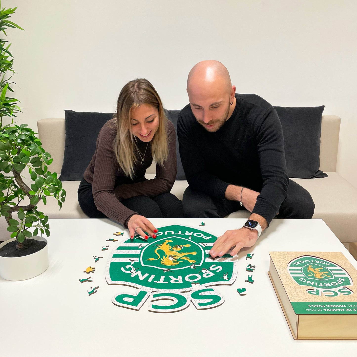 2 PACK Sporting CP® Crest + Jersey - Official Wooden Puzzle