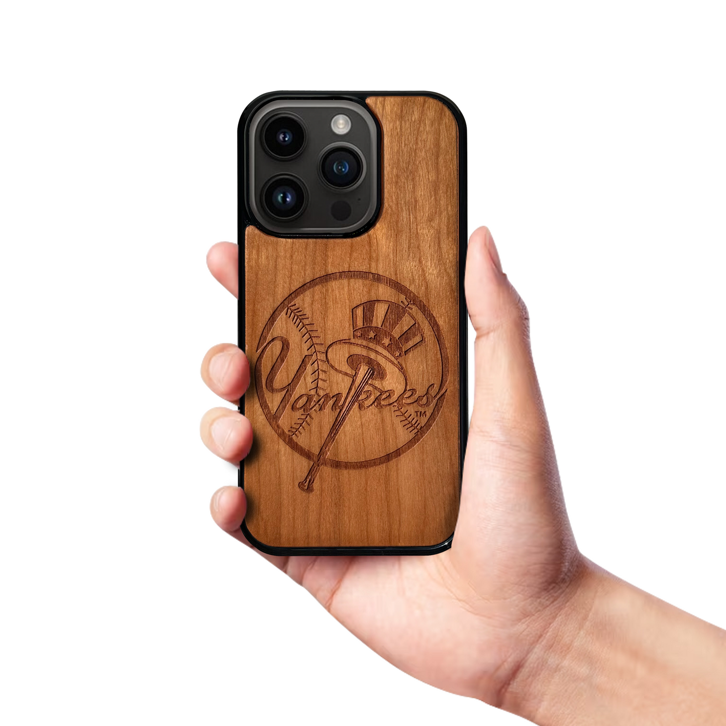 New York Yankees® Primary Crest - Wooden Phone Case