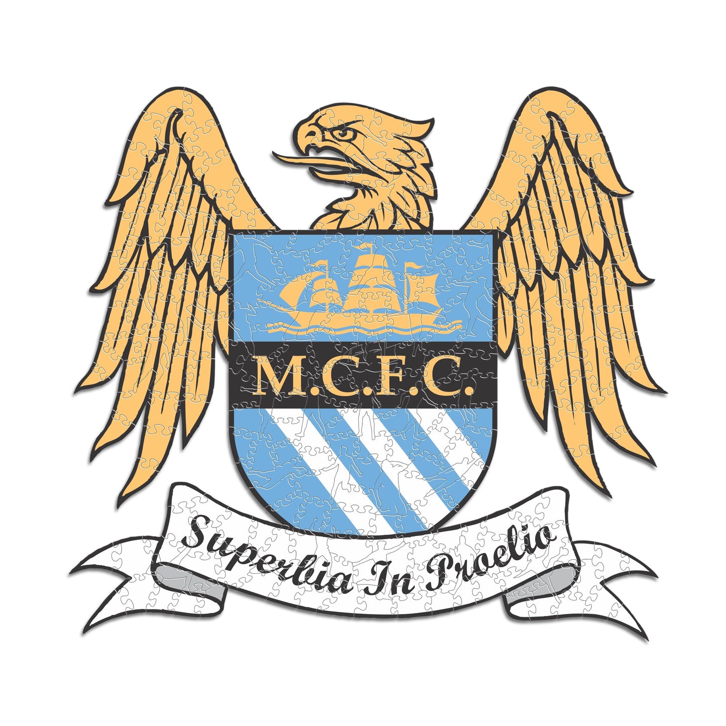 Manchester City FC® Retro Crest - Wooden Puzzle