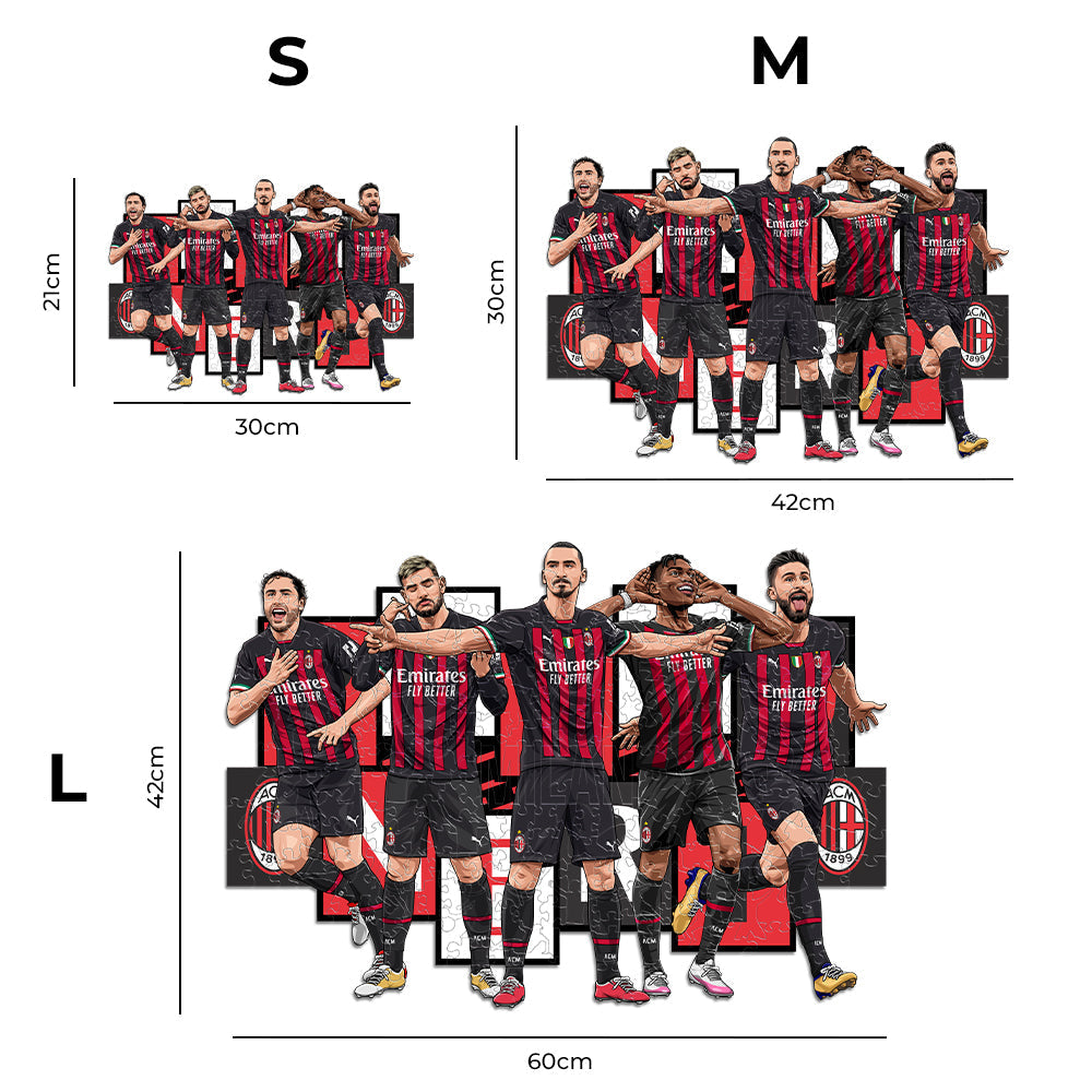2 PACK AC Milan® Crest + 5 Players