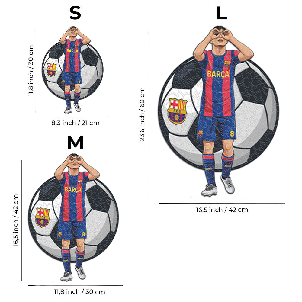 4 PACK FC Barcelona® Crest + Lewandowski + Pedri + Gavi